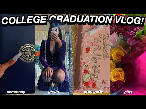 VLOG: I FINALLY GRADUATED FROM COLLEGE!! *grwm, ceremony, grad party, gifts, friends & more*