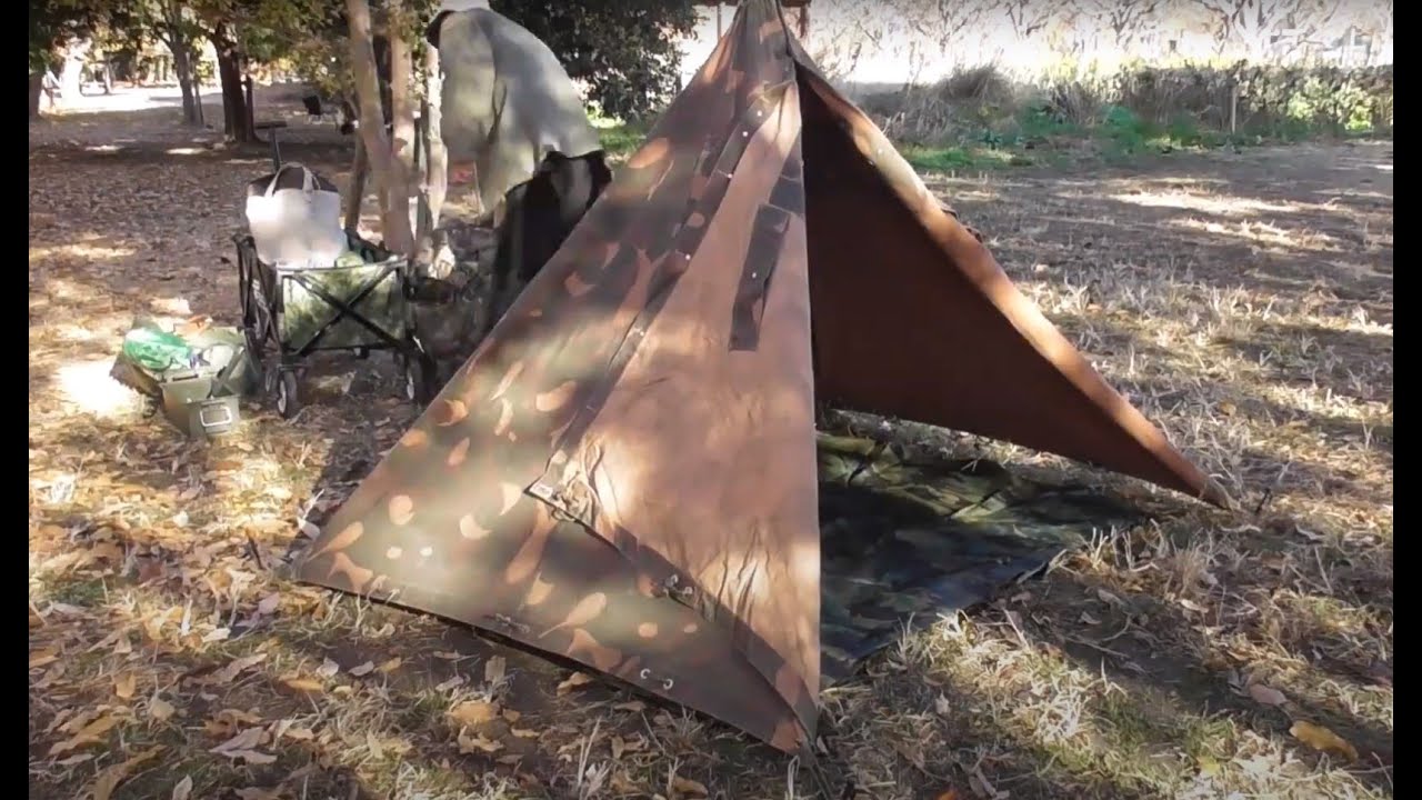 ①前半：ハンガリー軍幕⛺いつもキャンプ本番想定して本格的な、道満