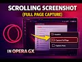 How to Take Scrolling Screenshot in Opera GX (Full Page Capture) | GearUpWindows Tutorial