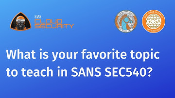 What is your favorite topic to teach in SANS SEC540: Cloud Security and DevSecOps Automation?