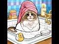 The Cat Taking A Bath Is Cute #cat #fun #short