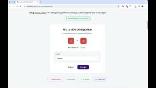 FLV to MOV Dönüştürücü | Flash Video Dosyalarını Apple QuickTime MOV Formatına Ücretsiz Çevirin