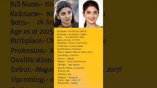 Nivedhithaa Sathish Biography