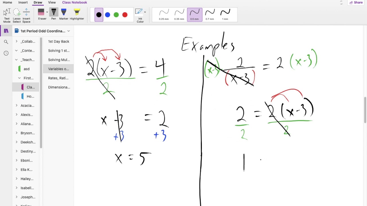 Solving Equations using Distribution