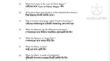 B.A 3rd Sem General Question Paper-2021//Sub-Sociology//Paper-CC-1/GE-3//Burdwan University