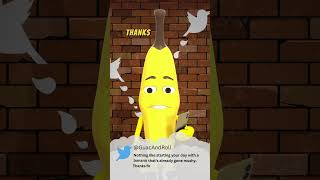 Banana reads mean tweets 🍌🥲 #MeanTweets #banana #sad