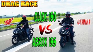 Honda Click 150i vs Yamaha Aerox 155 | Drag race