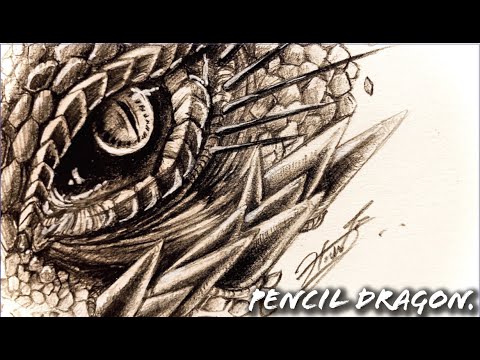 鉛筆でドラゴン本気で描いてみたら楽しすぎた Youtube