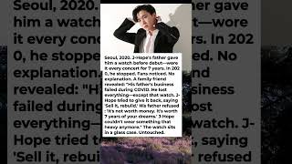 Why BTS J-Hope Hasn't Worn His Father's Watch Since 2020 Will Destroy You Completely