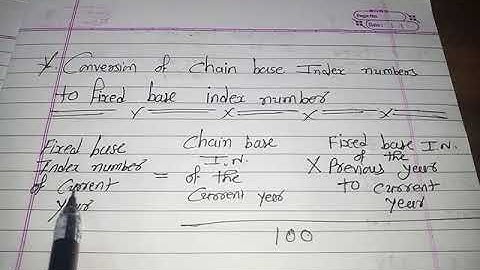 12 statistics ch 1 conversion from chain base index number into fixed base index number