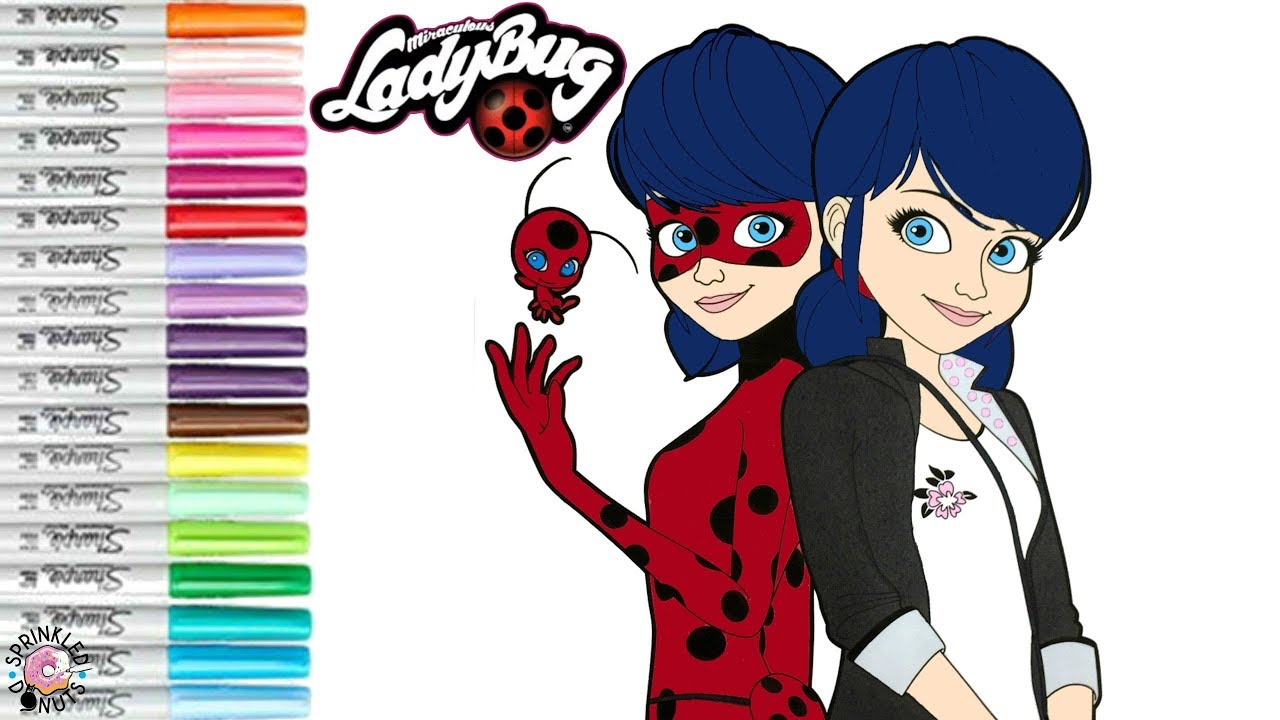 Ladybug is running coloring pages, Lady Bug and Super Cat coloring pages 