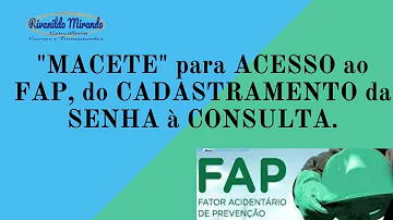 Como solicitar a senha do FAP?