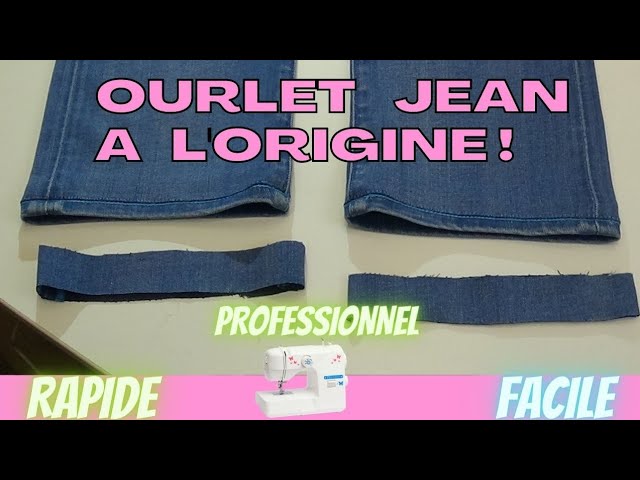 Comment piquer un ourlet de jean avec le pied anti-bascule - Pop