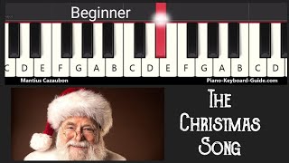 Video thumbnail of "Nat King Cole - The Christmas Song - Very Easy Piano Tutorial for Beginners"