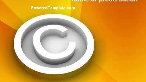 Copyright Sign PowerPoint Template by PoweredTemplate.com