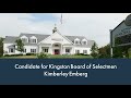 Candidate for kingston board of selectmen kimberley emberg