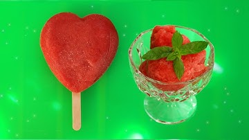 Strawberry sorbet and popsicle indirect method