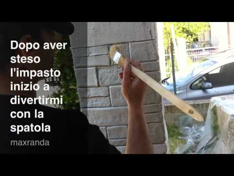 Pietra finta fai da te ... alternativa economica by massimo youtube Decorare pareti con pietre