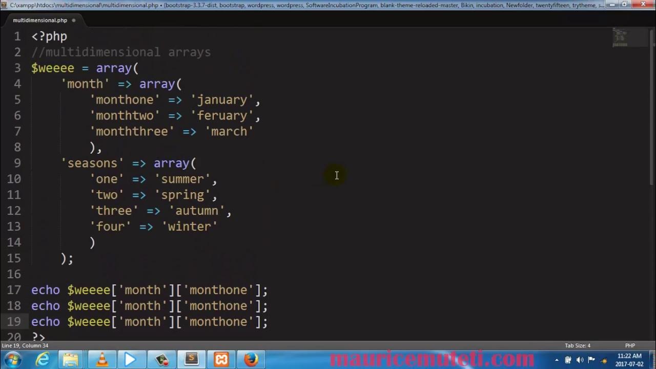 Multidimensional Arrays PHP - YouTube