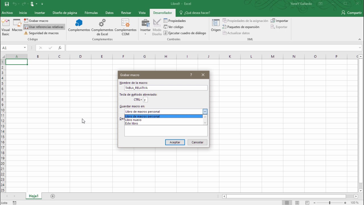 Macros En Excel 2016 Youtube