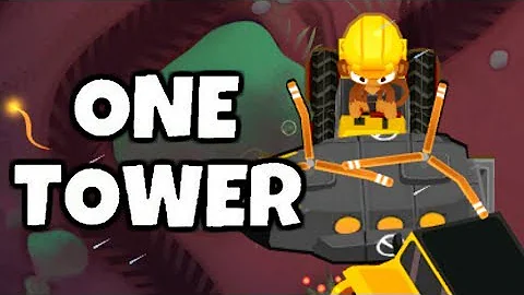 How Long Can You Survive With 1 Tower On The Hardest Map? (Bloons TD 6)