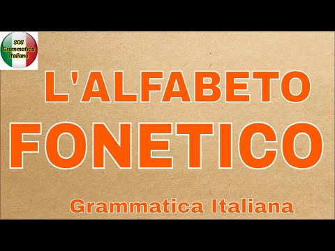 I SUONI O FONEMI DELLA LINGUA ITALIANA - L&rsquo;ALFABETO FONETICO - The Italian phonetic alphabet.