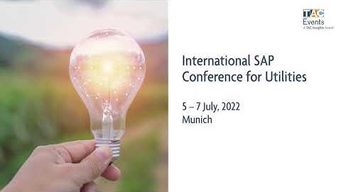 International SAP Conference for Utilities 2022 - Promotional Video