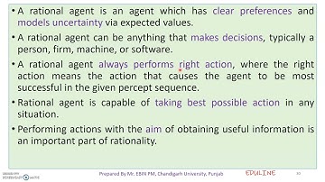 MODULE 1 - TOPIC 6 - RATIONAL AGENT /STRUCTURE OF AI AGENT/PEAS REPRESENTATION