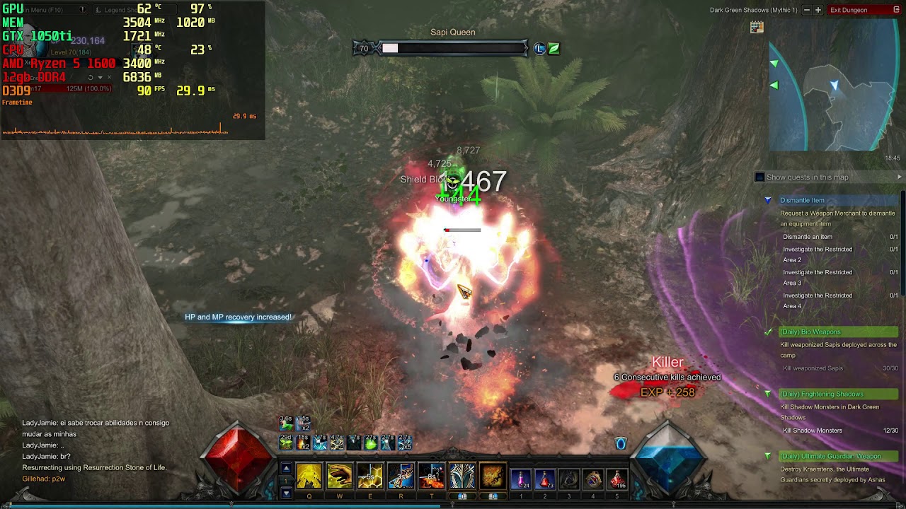 MU Legend  - High Settings (AMD Ryzen 5 1600 and GTX 1050ti) #1