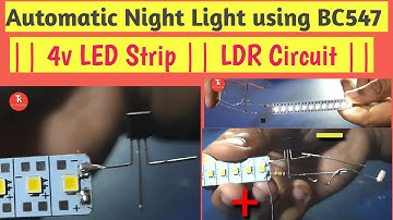 How To Make Simple Automatic Night Lamp With BC547 Transistor LED Light LDR Project #TECHINKUNTAL