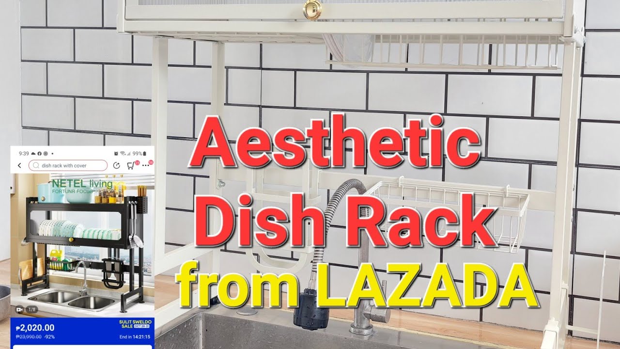 Kitchen Aesthetic Dish Rack - YouTube