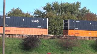 CSX Intermodal Train Roars By Heading West