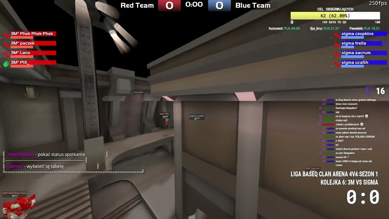 Liga baseq Clan Arena 4v4 Sezon 1 Kolejka 6: 3M vs SIGMA feat. ogoo, re4, verge