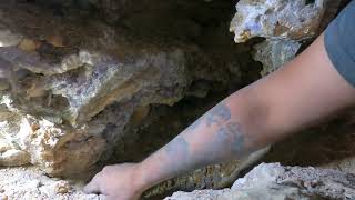 Collecting fluorite, barite and other minerals from out of a hidden pocket #ExploreNM #AdrianUnknown