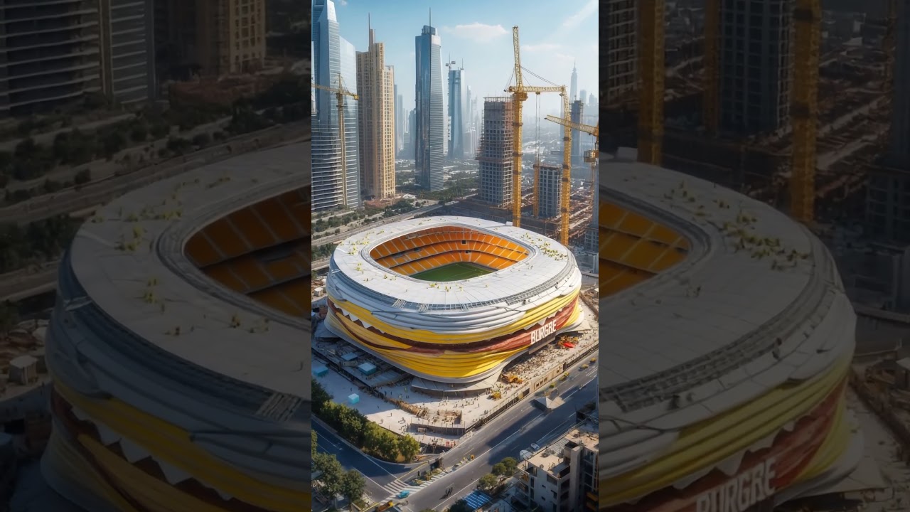 Insane Design! A Giant Stadium Shaped Like a Burger 😲