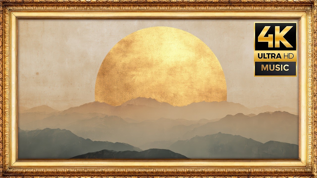 Slideshow: Golden Sun Over Misty Mountains | 4K Frame TV Art with Relaxing Music (3 Hours)