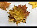 Аплікація Їжачок з листочків 