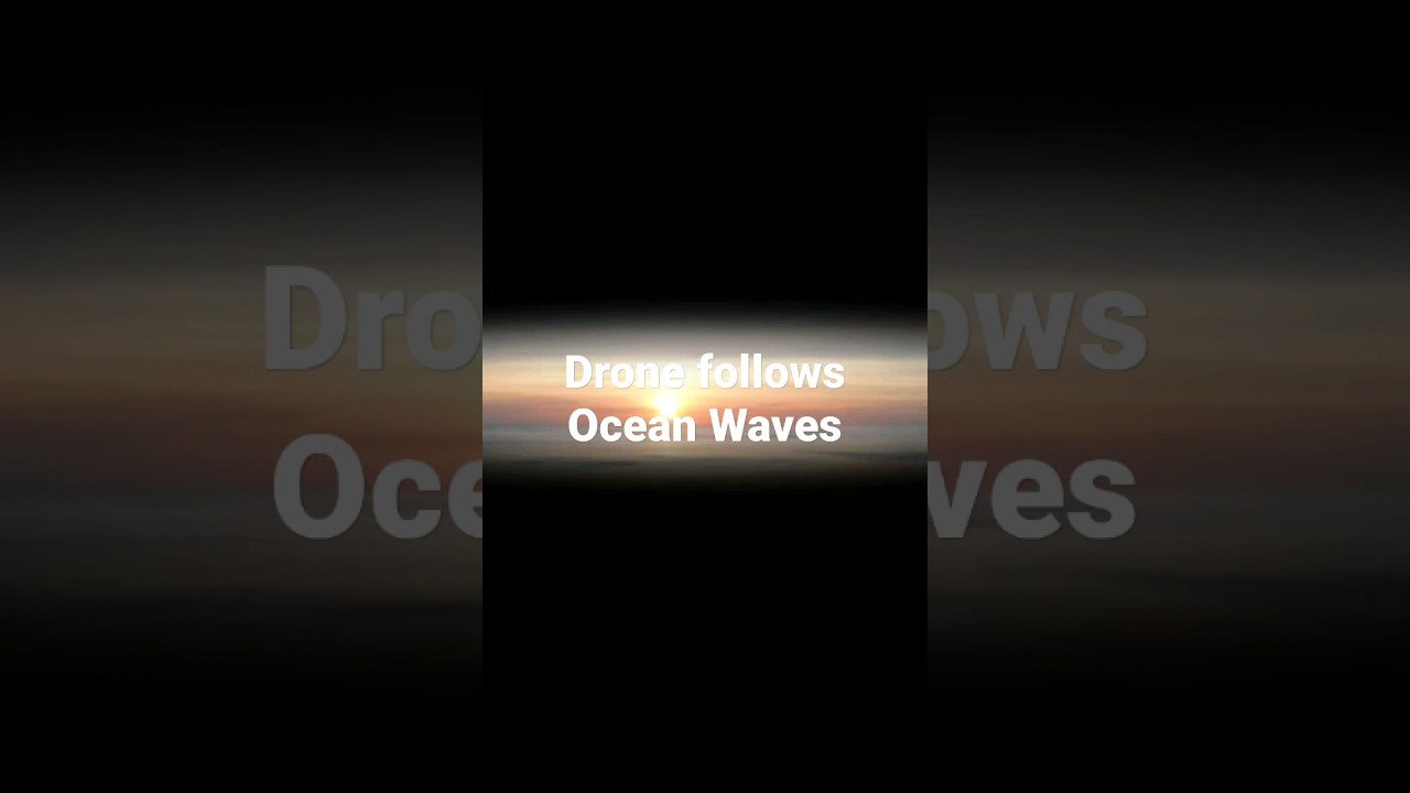 Drone follows Ocean Waves 