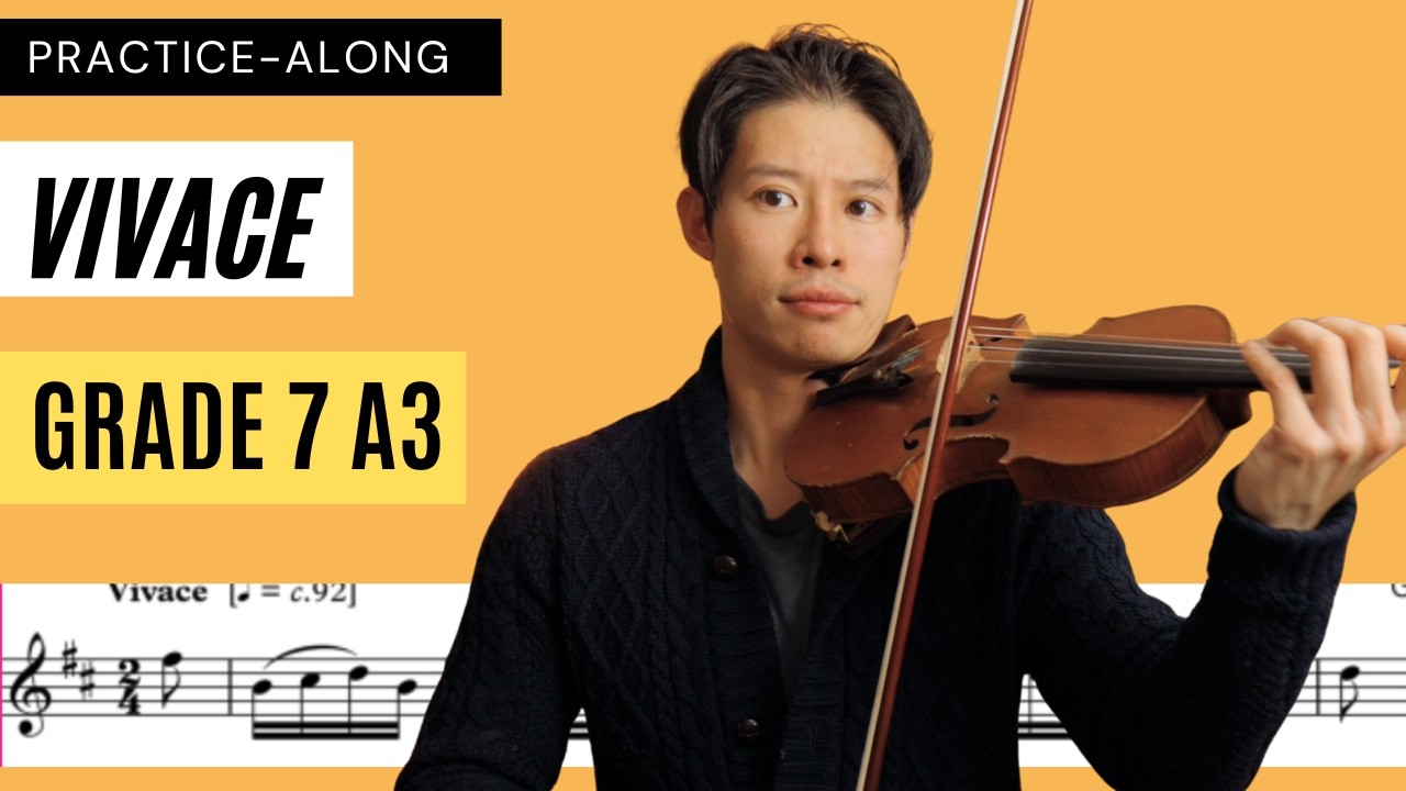 "Vivace from Fantasia No.9 in B minor" ABRSM Grade 7 Violin Exam A3 | Play Along Tutorial