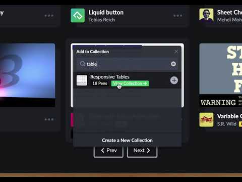 Better Collections Management on CodePen