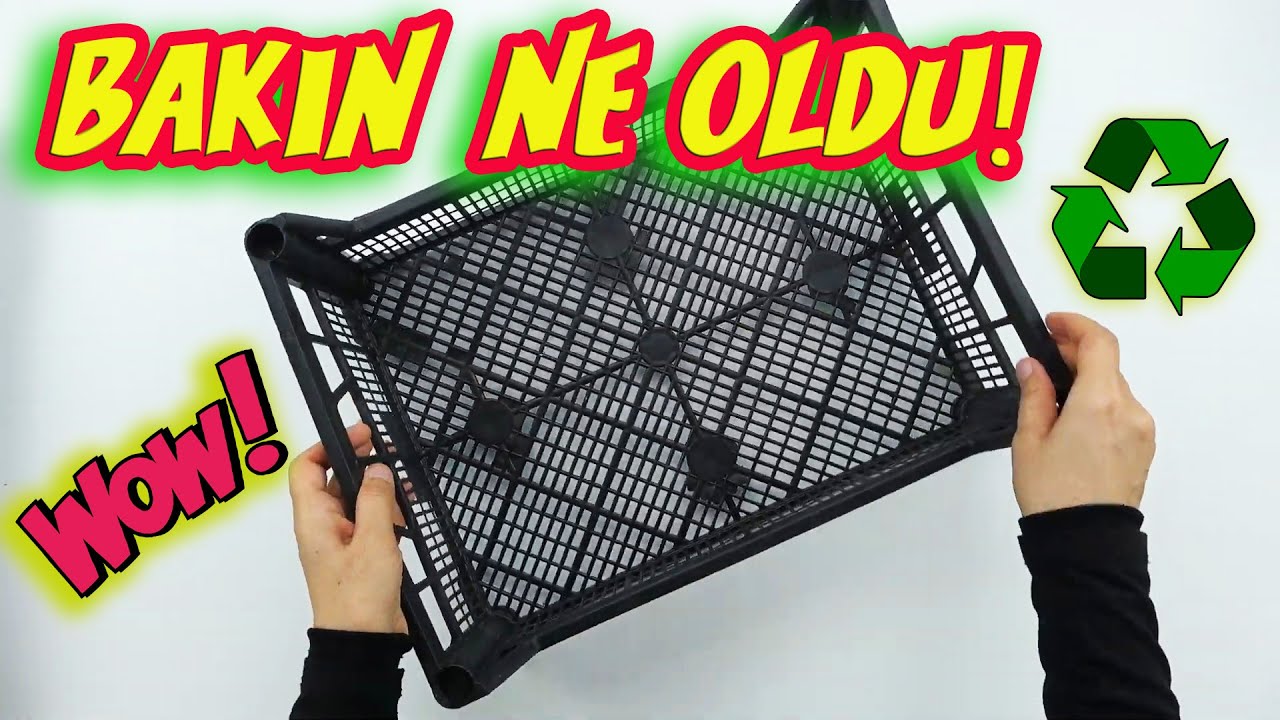 PLASTİK KASADAN MUHTEŞEM SANDIK YAPIMI! / Making Baskets From Plastic Vegetable Crates / Recycling