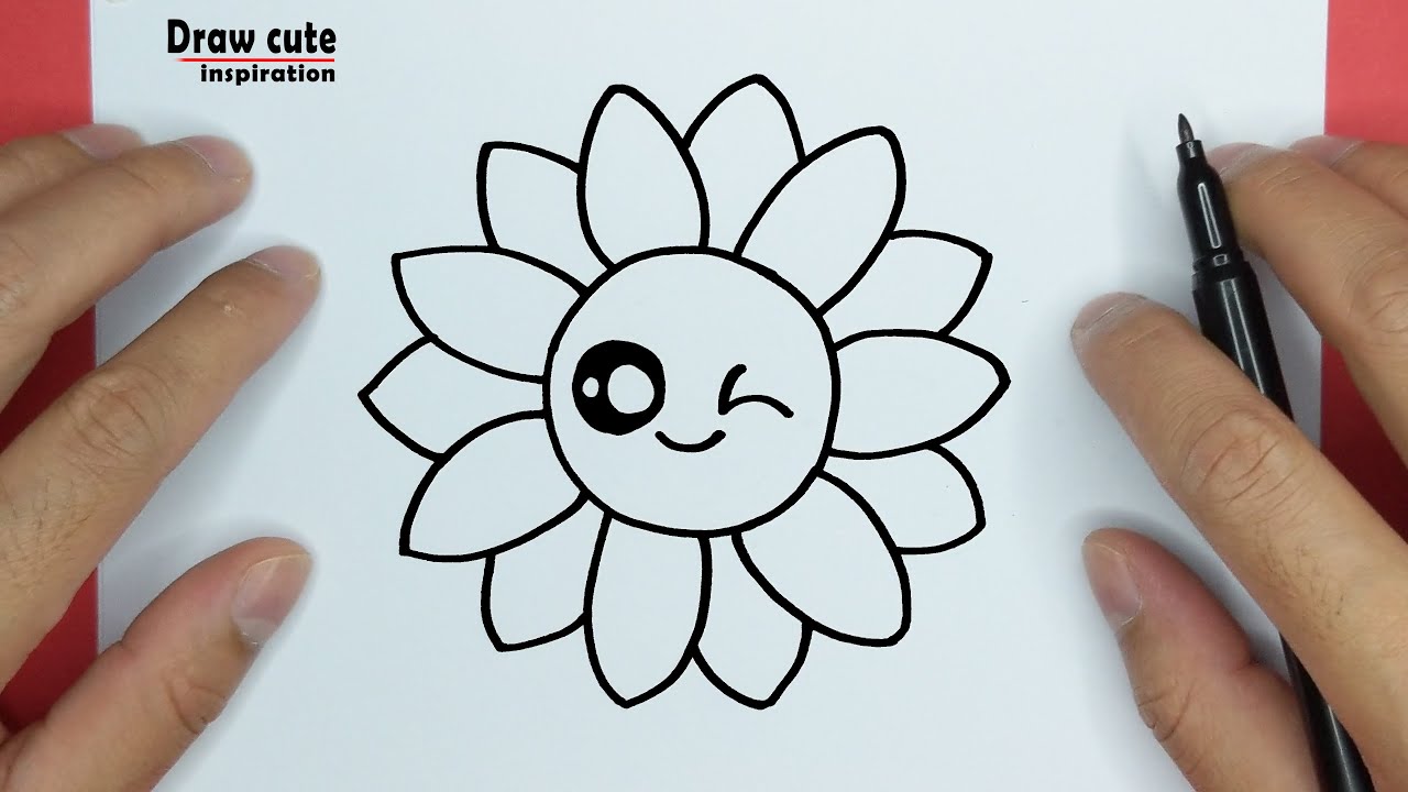 How to Draw a Sunflower (in 10 Easy Steps) - FeltMagnet