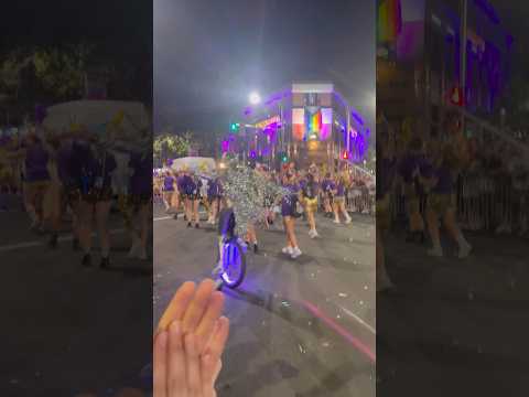 Plenty of glow sticks in the Sydney Mardi Gras parade. So many people have a good time