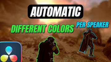 Automatically Change Text Color Per Speaker In Davinci Resolve