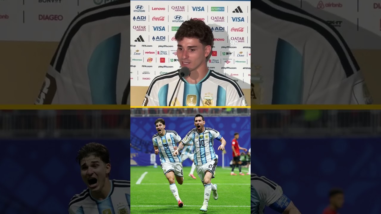 ÁLVAREZ EXALTA MESSI: "MAIOR DA HISTÓRIA" | #shorts | Copa do Mundo 2026 | ge.globo