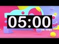 Timer for kids 5 minutes timer with music for classroom instrumental music for kids upbeat