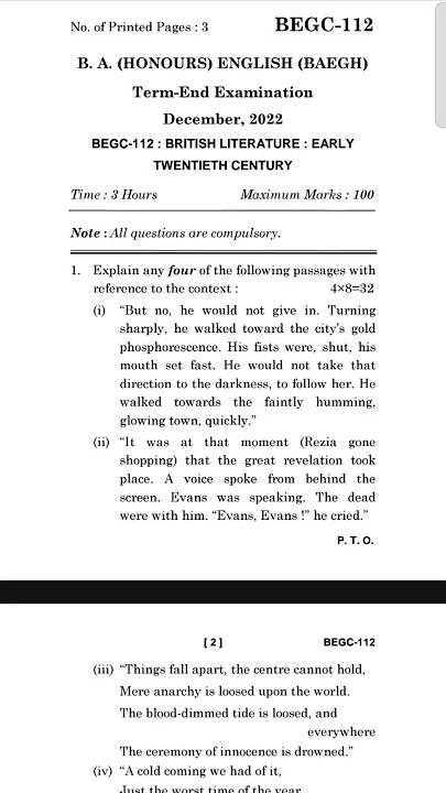BEGC 112 Previous year question papers Block 1 2 3 4 #ignou #pyq #ytshorts #sahiba