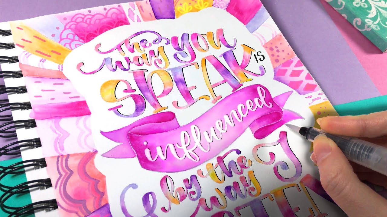 How To: Color In & Shade a *BANNER* for Calligraphy & Hand Lettering - Tutorial!