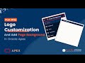 Oracle Apex 03: Logo Customization and Add Page Background