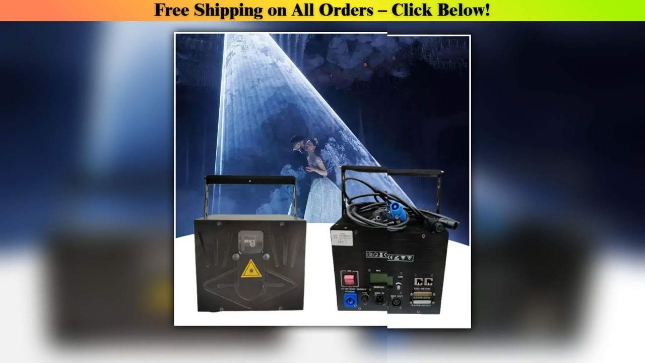 10W Stage Wedding Laser Light Full Color DMX RGB 3D Animation Scanner Bar Club Disco Christmas